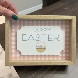 Easter Plaid Framed Sign
